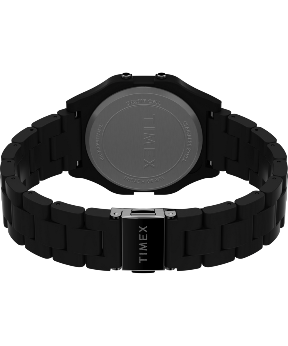 TW2V20000 Timex 80 36mm Glossy Black Resin Bracelet Watch Caseback with Attachment Image