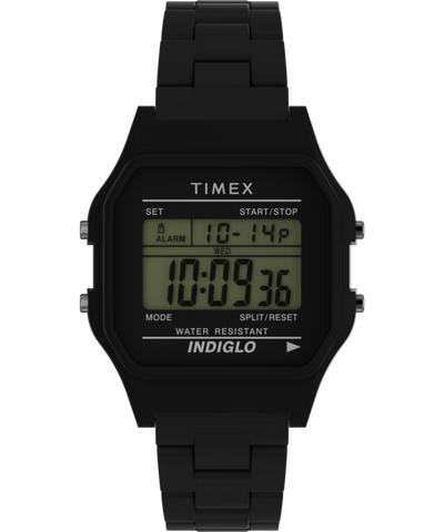 TW2V20000 Timex 80 36mm Glossy Black Resin Bracelet Watch Primary Image