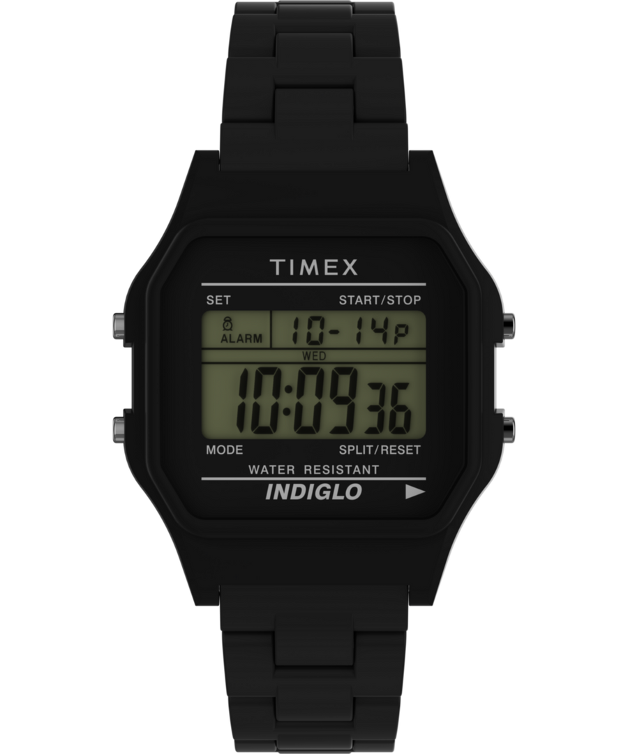 TW2V20000 Timex 80 36mm Glossy Black Resin Bracelet Watch Primary Image