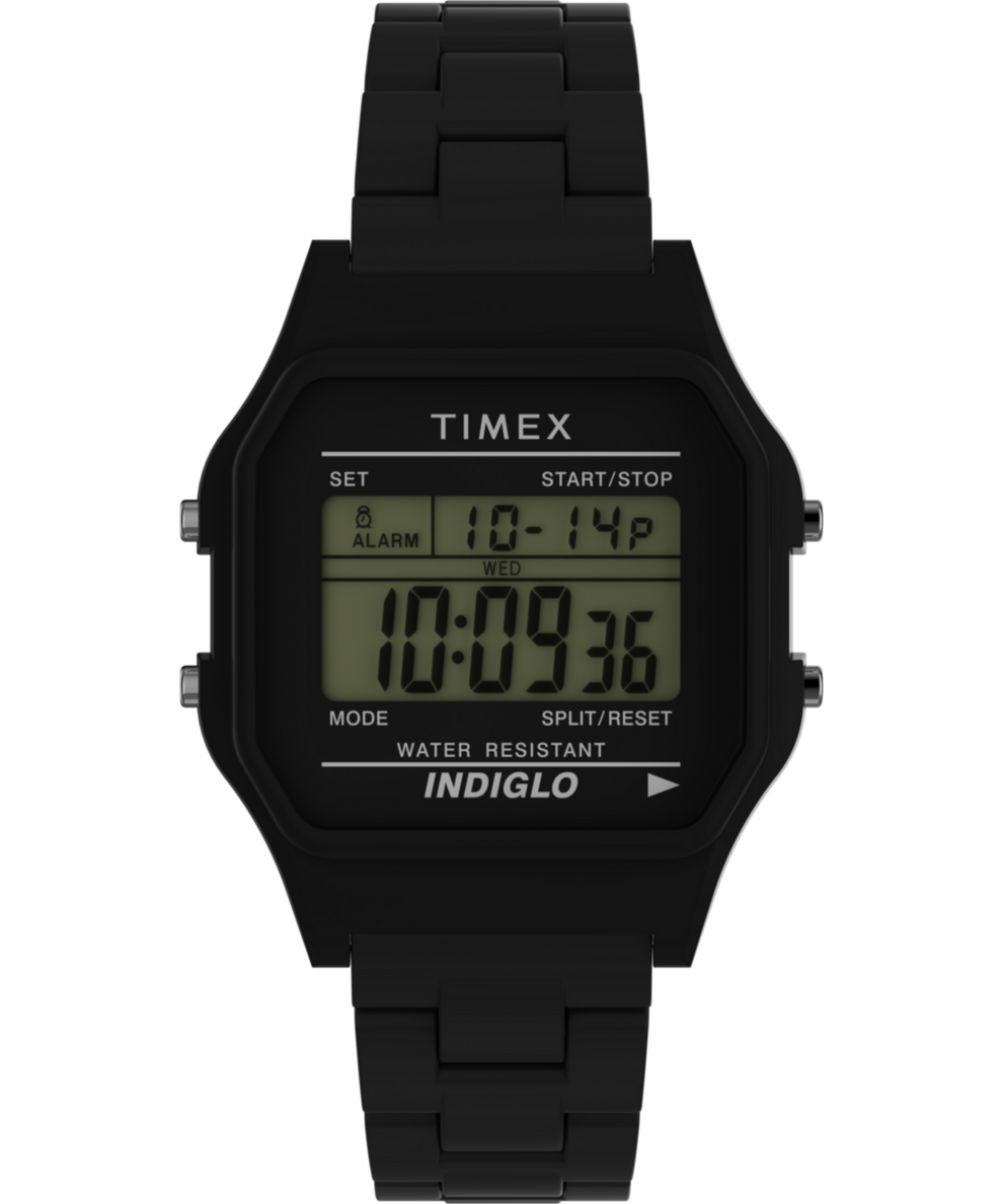 TW2V20000 Timex 80 36mm Glossy Black Resin Bracelet Watch Primary Image