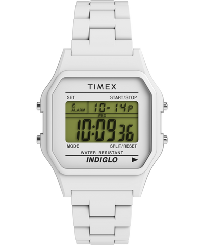 TW2V20100 Timex 80 36mm Glossy White Resin Bracelet Watch Primary Image