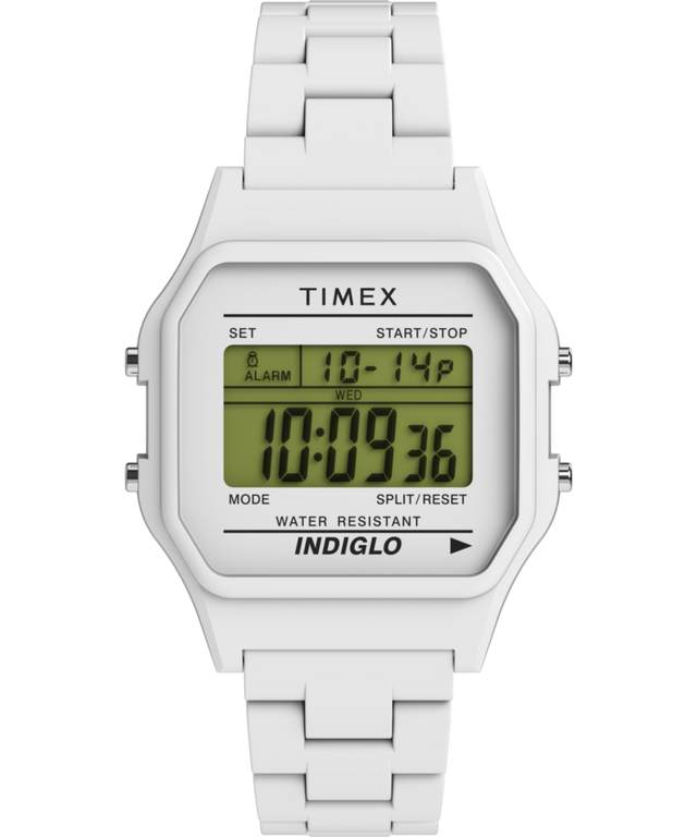 TW2V20100 Timex 80 36mm Glossy White Resin Bracelet Watch Primary Image