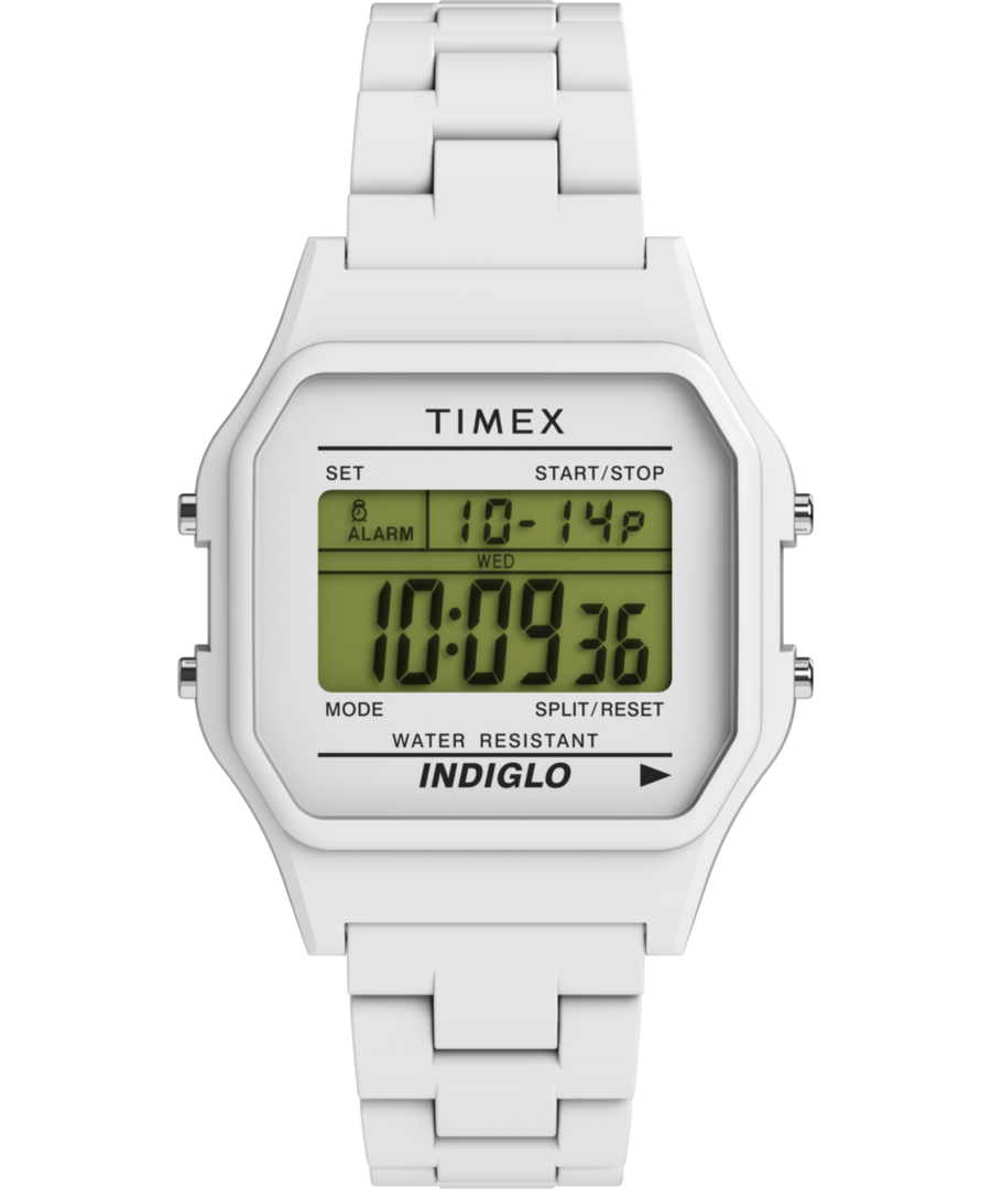 TW2V20100 Timex 80 36mm Glossy White Resin Bracelet Watch Primary Image