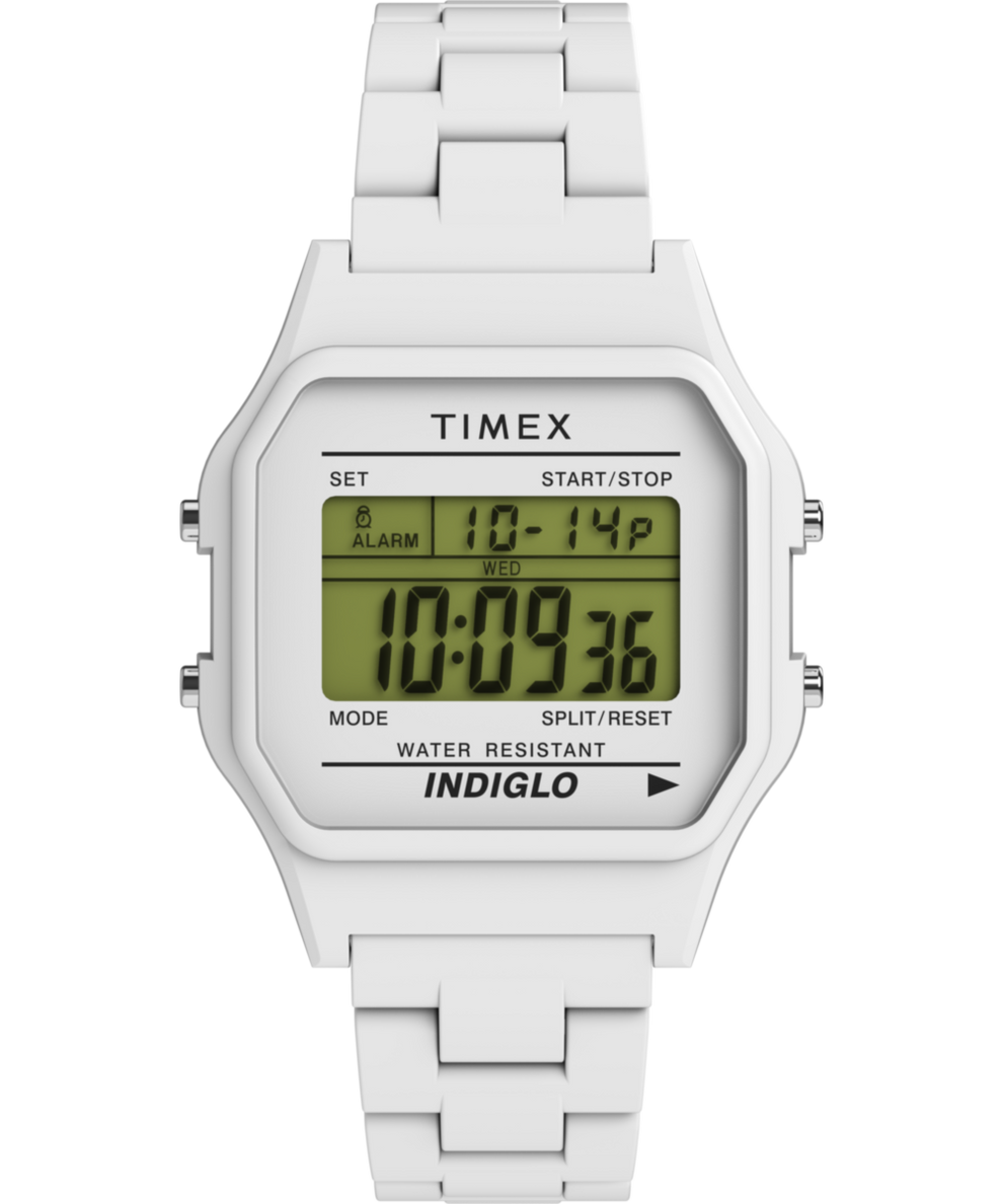 TW2V20100 Timex 80 36mm Glossy White Resin Bracelet Watch Primary Image