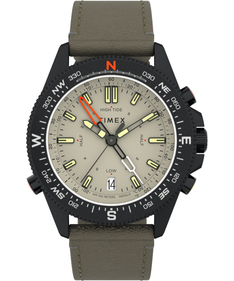 TW2V21800 Expedition Tide-Temp-Compass 43mm Eco-Friendly Leather Strap Watch Primary Image