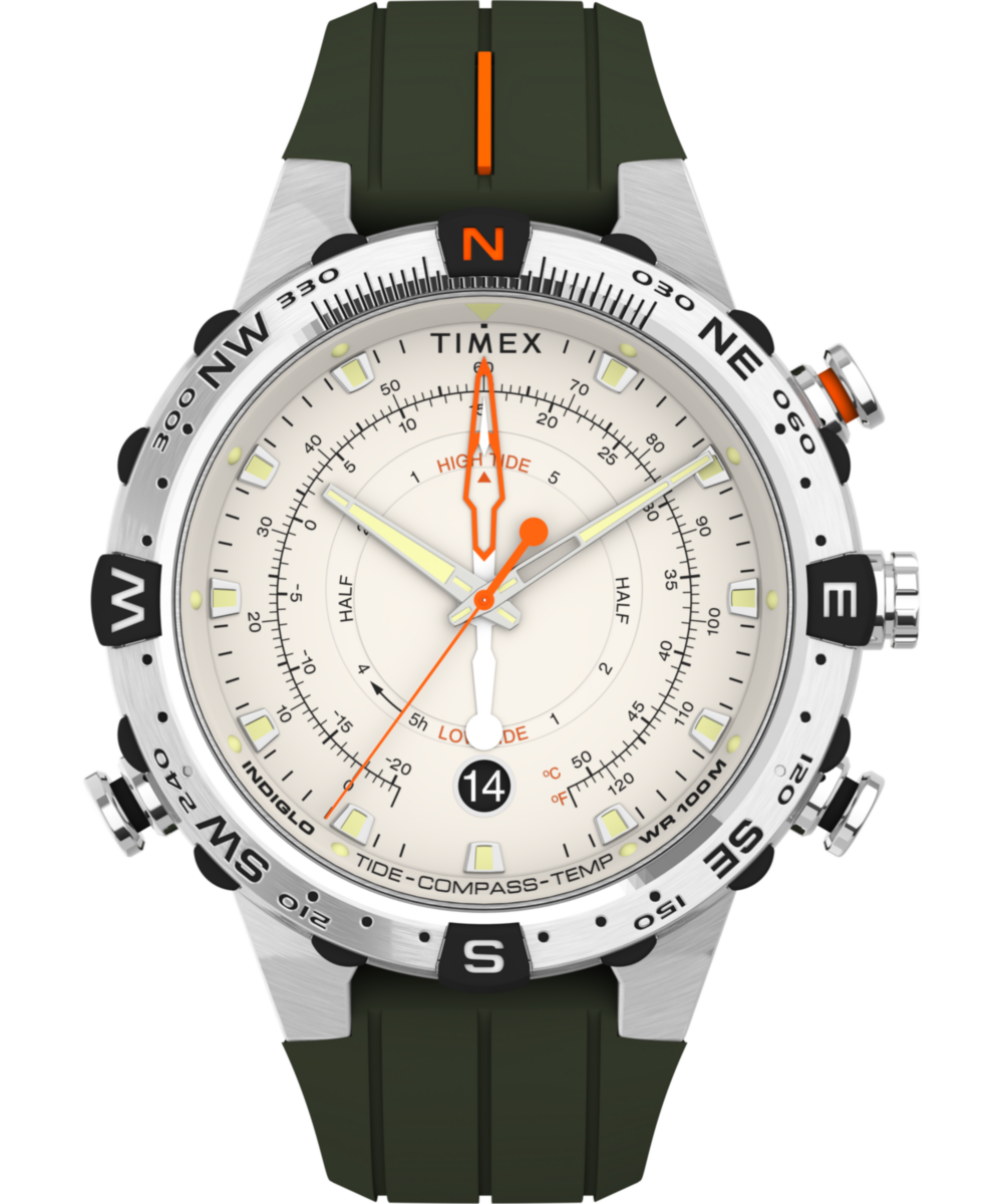 Timex Expedition Tide-Temp-Compass 45mm Silicone Strap Watch