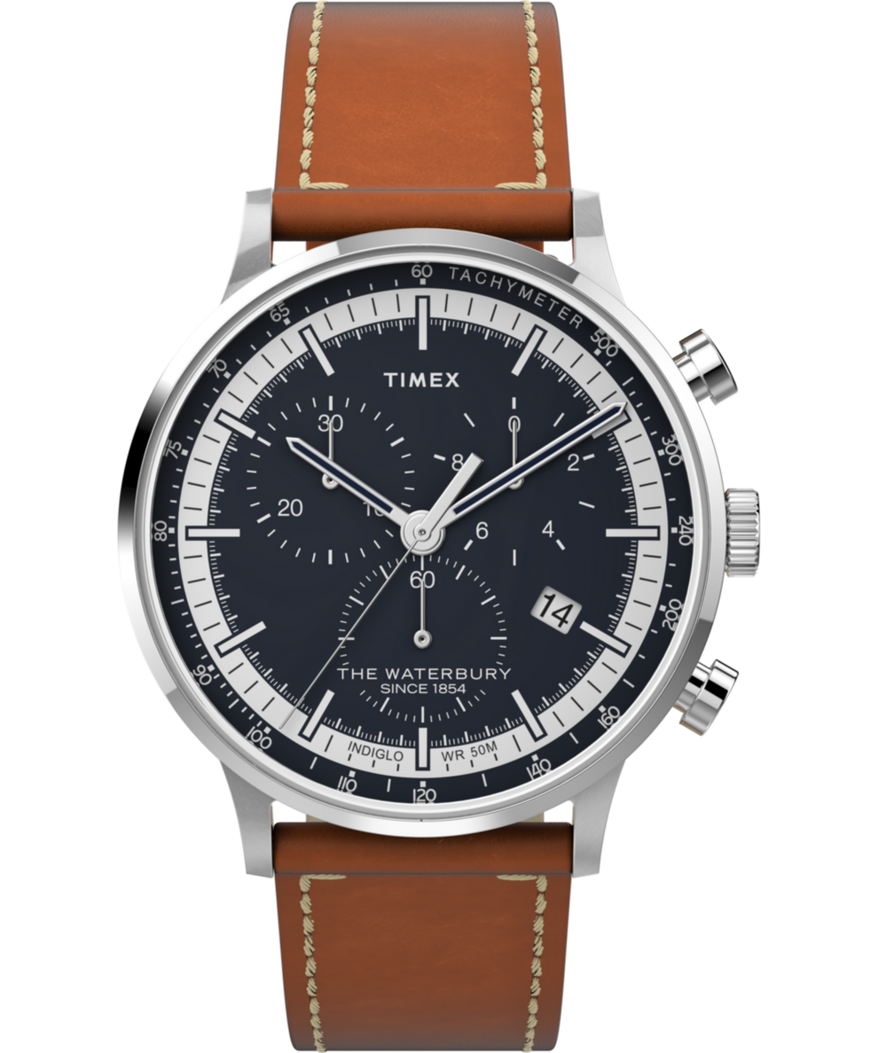 TW2V30800 Waterbury Classic Chronograph 40mm Leather Strap Watch Primary Image