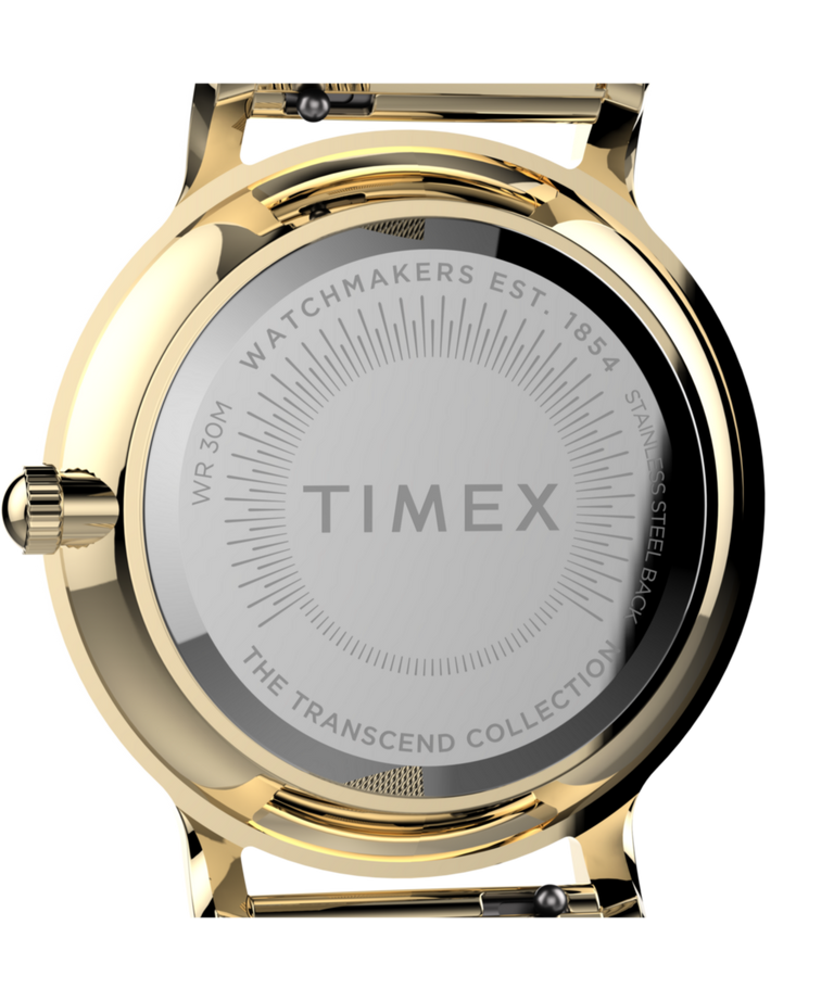 TW2V31100 Transcend™ 34mm Stainless Steel Mesh Band Watch Caseback Image