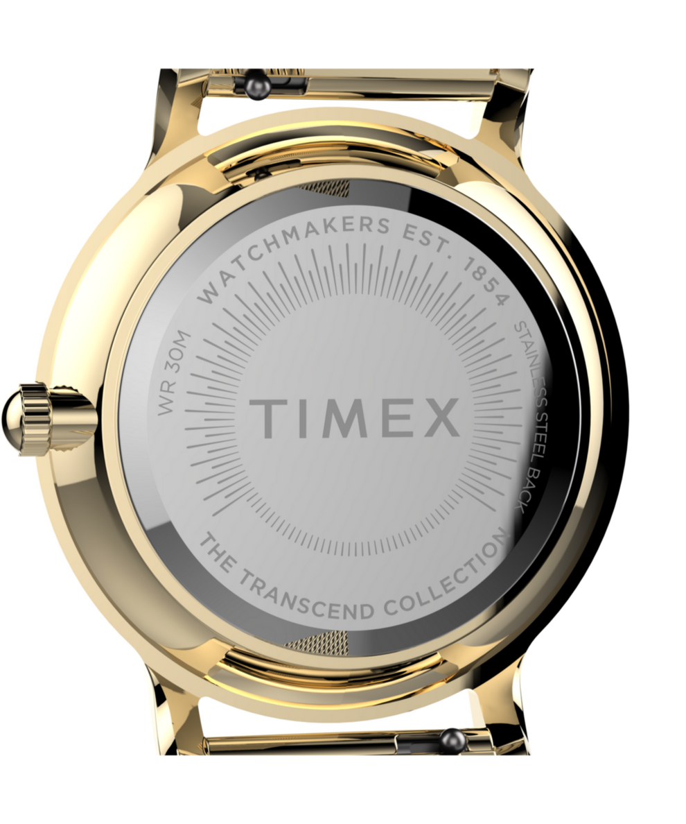 TW2V31100 Transcend™ 34mm Stainless Steel Mesh Band Watch Caseback Image