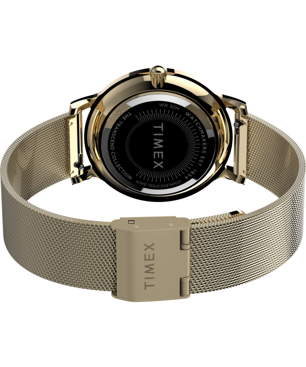 TW2V31100 Transcend™ 34mm Stainless Steel Mesh Band Watch Caseback with Attachment Image