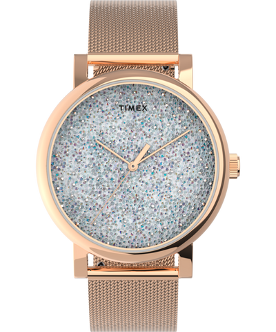 TW2V31200 Crystal Opulence 38mm Stainless Steel Mesh Band Watch Primary Image