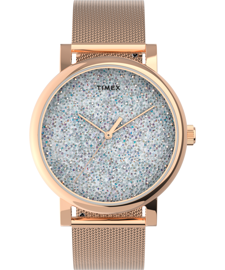 TW2V31200 Crystal Opulence 38mm Stainless Steel Mesh Band Watch Primary Image