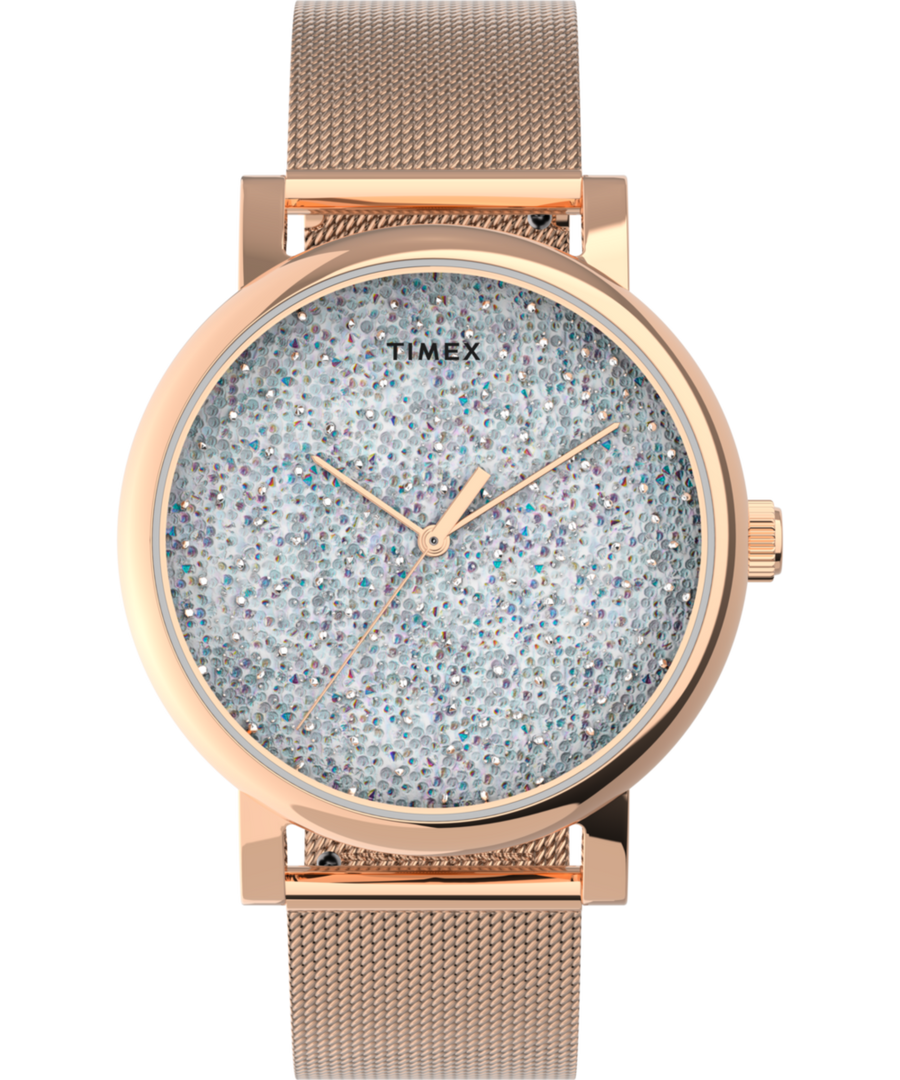 TW2V31200 Crystal Opulence 38mm Stainless Steel Mesh Band Watch Primary Image