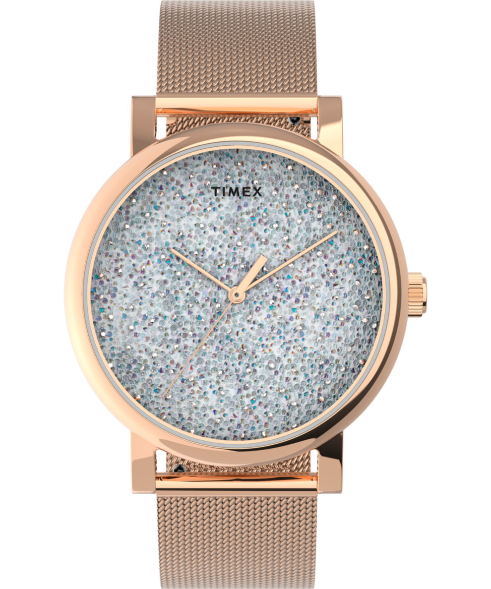 TW2V31200 Crystal Opulence 38mm Stainless Steel Mesh Band Watch Primary Image