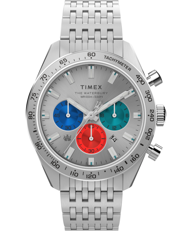 TW2V42400 Reloj Waterbury Cronógrafo de 41 mm con brazalete de acero inoxidable. Imagen principal