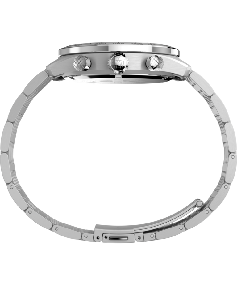 Imagen de perfil del reloj de pulsera con cronógrafo de acero inoxidable de 41 mm Waterbury TW2V42400