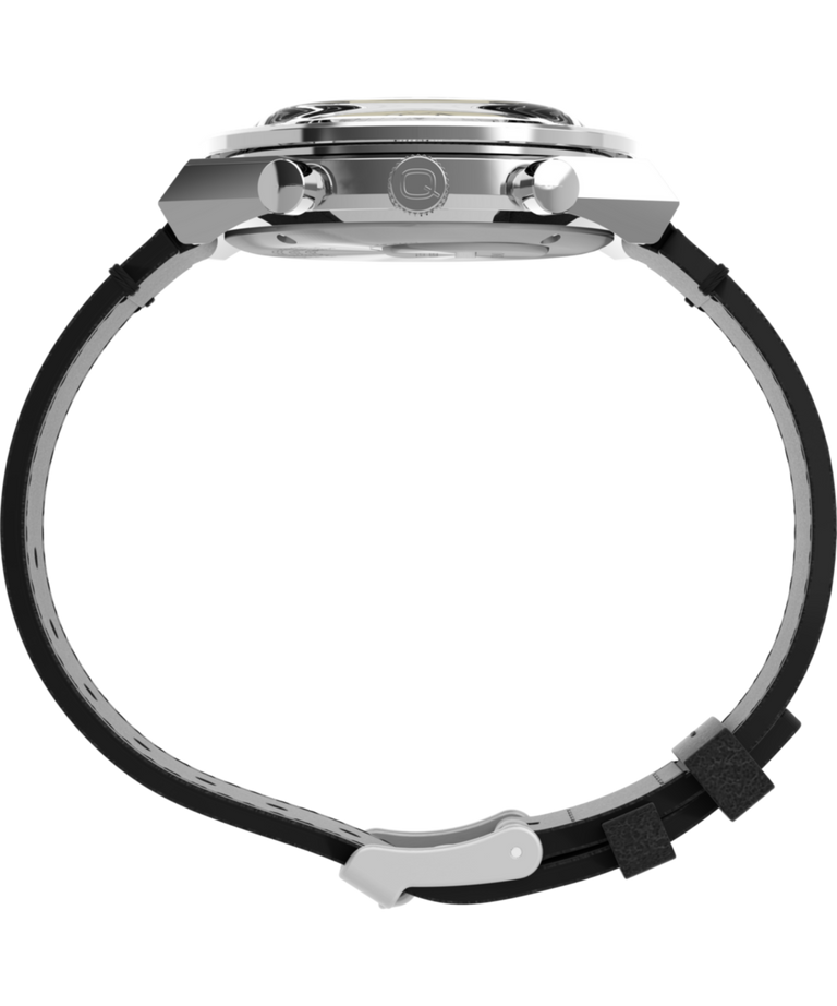 TW2V42700 Reloj con correa de piel de 40 mm Q Timex Chronograph, imagen de perfil