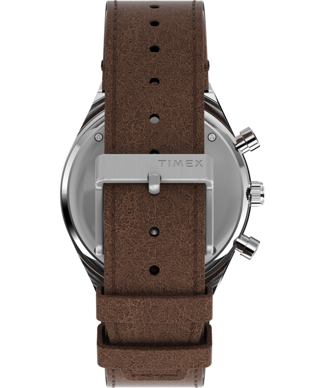 TW2V42800 Q Timex Cronógrafo de 40 mm con correa de piel. Imagen de la correa del reloj