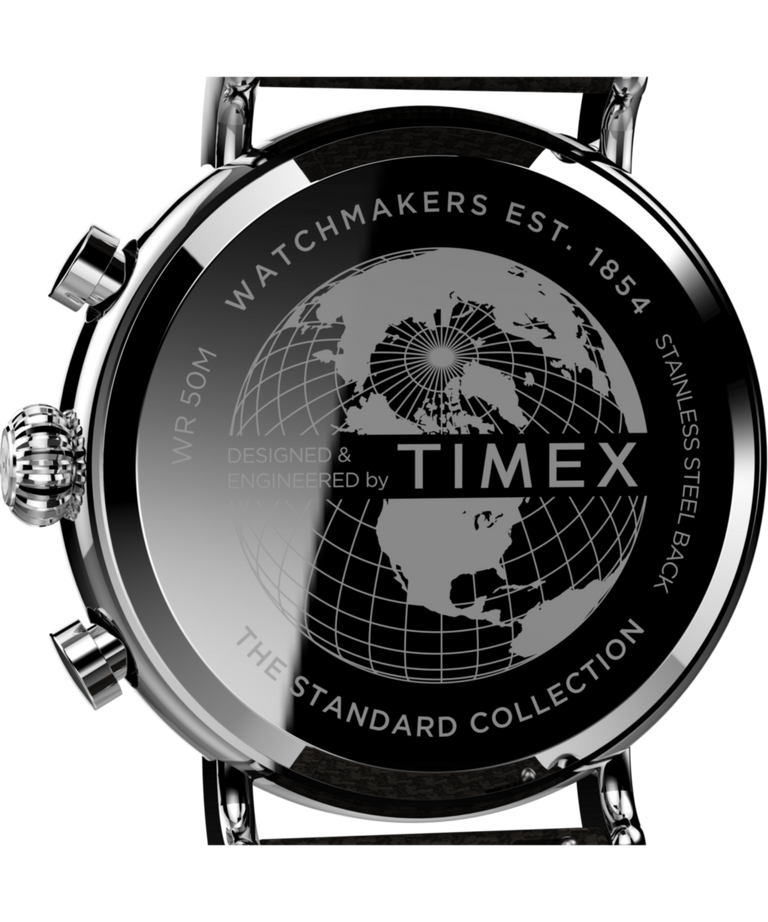 TW2V43800 Timex Standard Chronograph 41mm Fabric Strap Watch Caseback Image