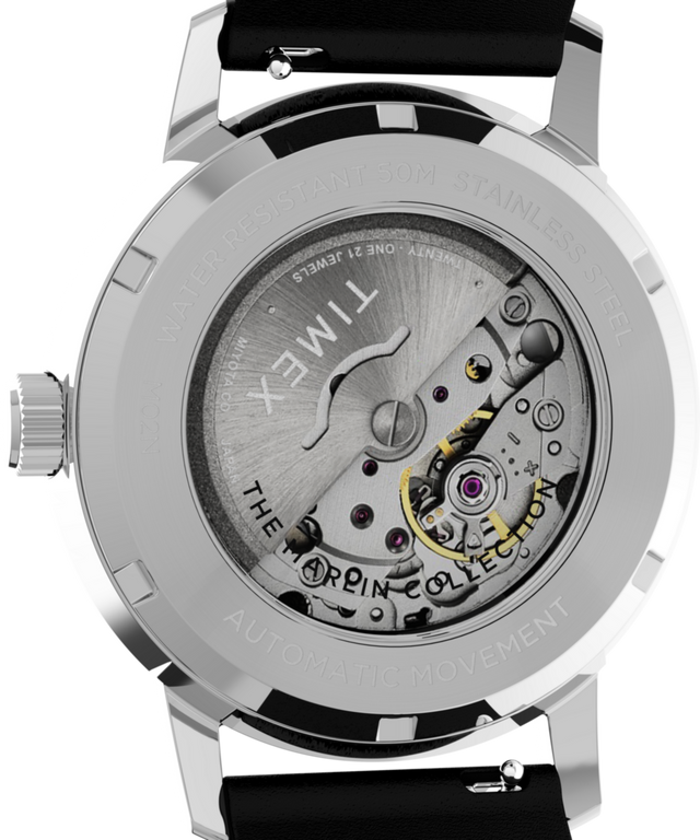 Imagen del fondo de la caja del reloj Marlin® Automatic TW2V44600 de 40 mm con correa de piel