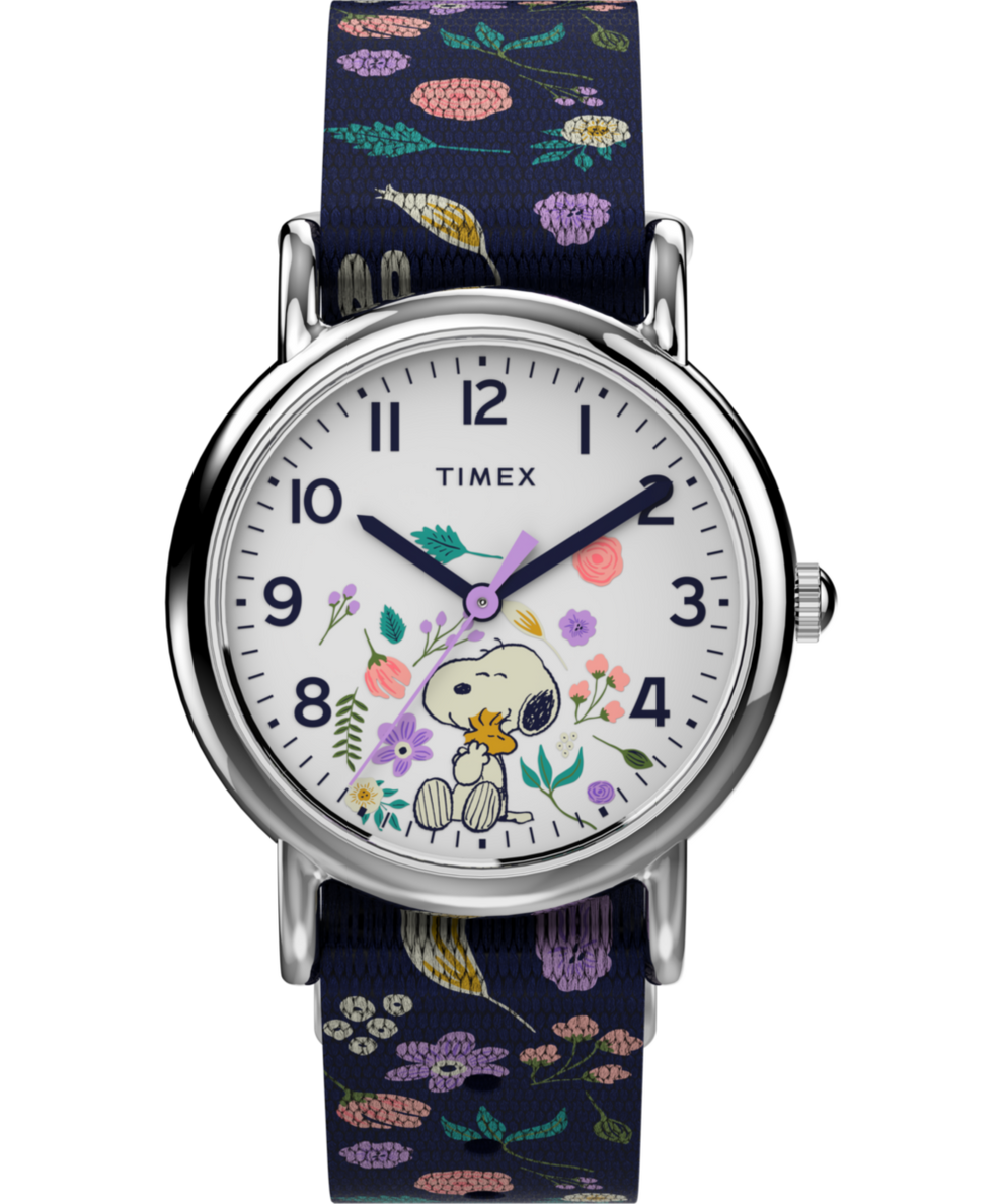 TW2V45900 Timex Weekender x Peanuts Floral 31mm Fabric Strap Watch Primary Image
