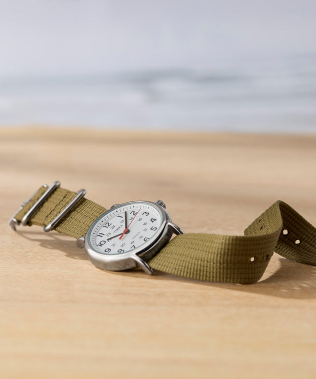 TW2V46200 Weekender 38mm Fabric Strap Watch Campaign Key Silhouettes (Beauty shots) Image
