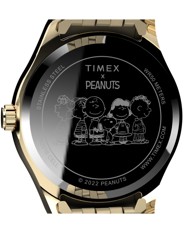 TW2V47300 Timex Legacy x Peanuts 34mm Stainless Steel Bracelet Watch Caseback Image