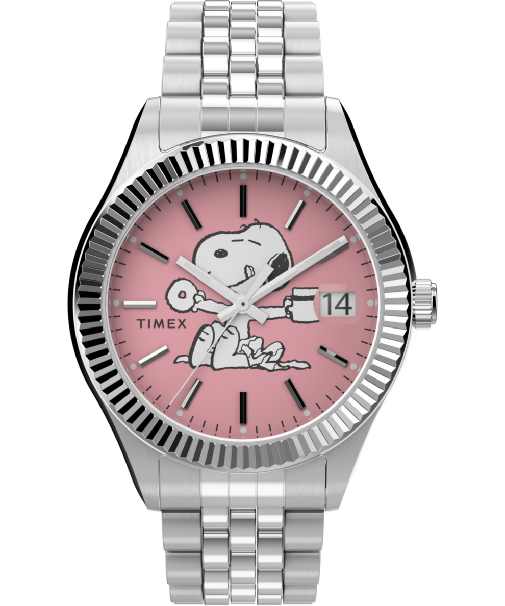 TW2V47400 Timex x Peanuts® Timex Legacy 34mm Stainless Steel Bracelet Watch Primary Image