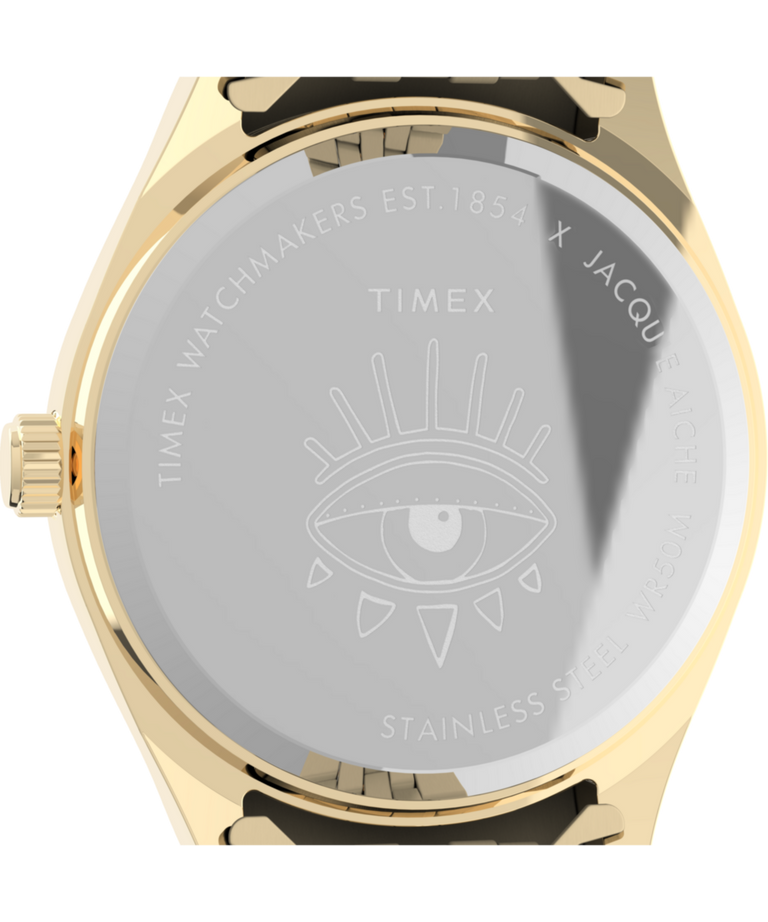 TW2V51800 Timex x Jacquie Aiche Legacy Lapis Tribe Eye 36mm Watch Caseback Image