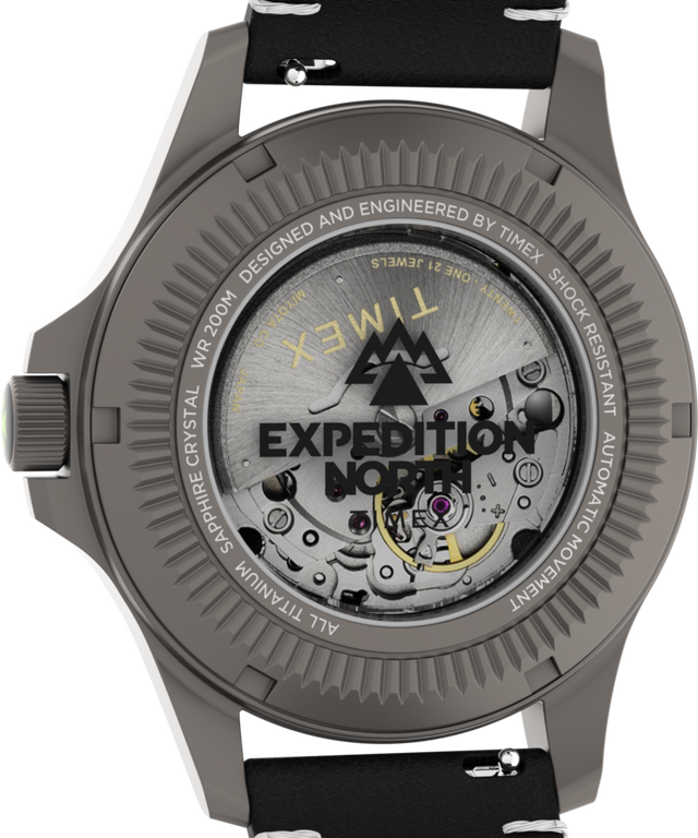 TW2V54000 Expedition Titanium Automatic 41mm Eco-Friendly Leather Strap Watch Caseback Image