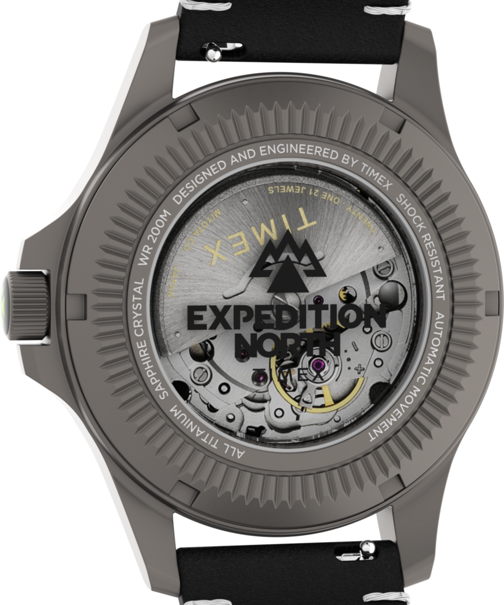 TW2V54000 Expedition Titanium Automatic 41mm Eco-Friendly Leather Strap Watch Caseback Image