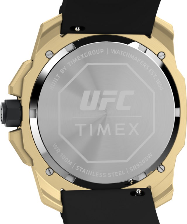 TW2V58500 Timex UFC Icon Chronograph 45mm Silicone Strap Watch Caseback Image