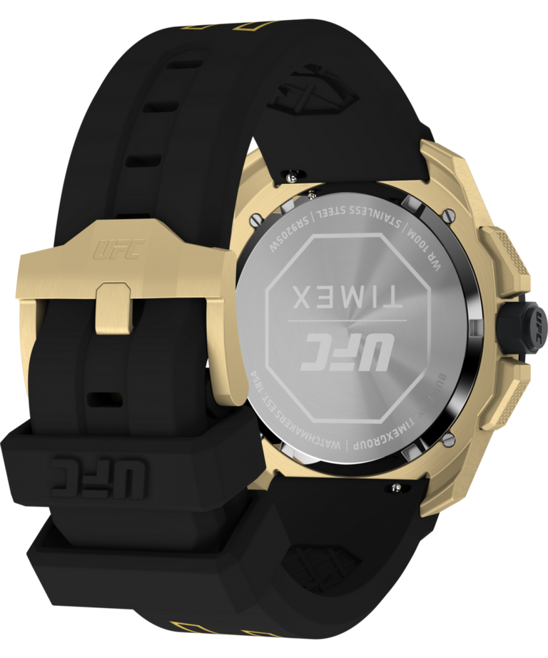 TW2V58500 Timex UFC Icon Chronograph 45mm Silicone Strap Watch Caseback with Attachment Image