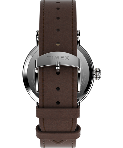 TW2V61200 Peanuts® x Timex Standard Featuring Snoopy at the Beach 40mm Leather Strap Watch Strap Image