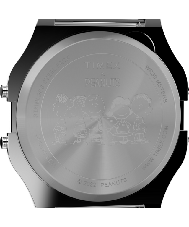 TW2V61300 Peanuts® x Timex 80 Dream in Color: imagen del fondo de la caja del reloj de 34 mm con brazalete de acero inoxidable