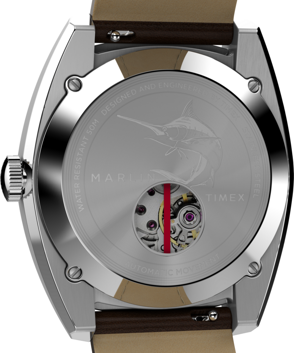 TW2V62000 Marlin® Sub-Dial Automatic 39mm Leather Strap Watch Caseback Image