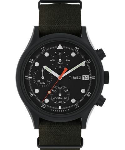 TW2V63500 Timex X Todd Snyder MK1 Black Dial Camo Strap Primary Image