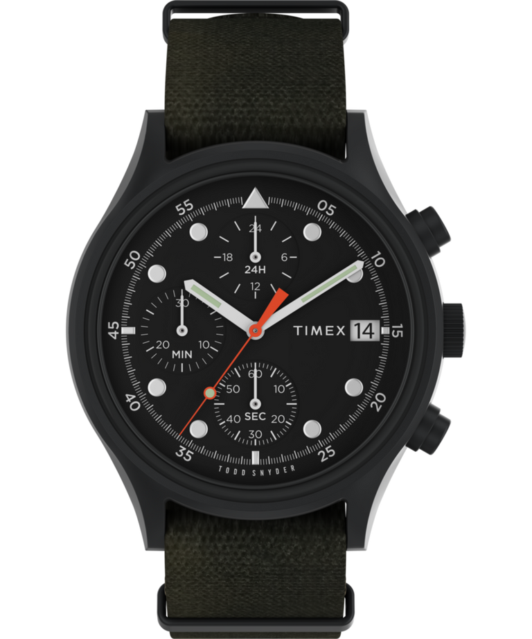 TW2V63500 Timex X Todd Snyder MK1 Black Dial Camo Strap Primary Image