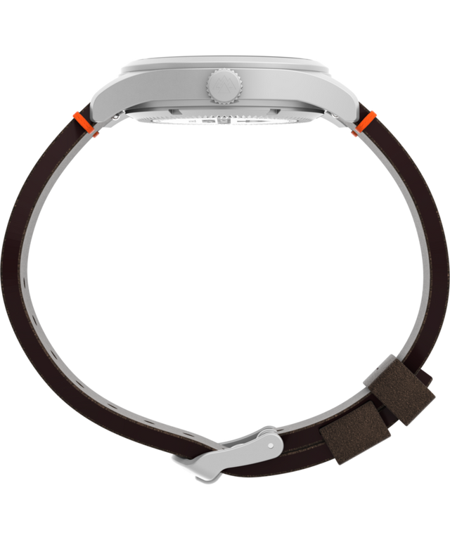 TW2V64200 Expedition Field Solar: imagen de perfil del reloj con correa de cuero ecológica de 36 mm