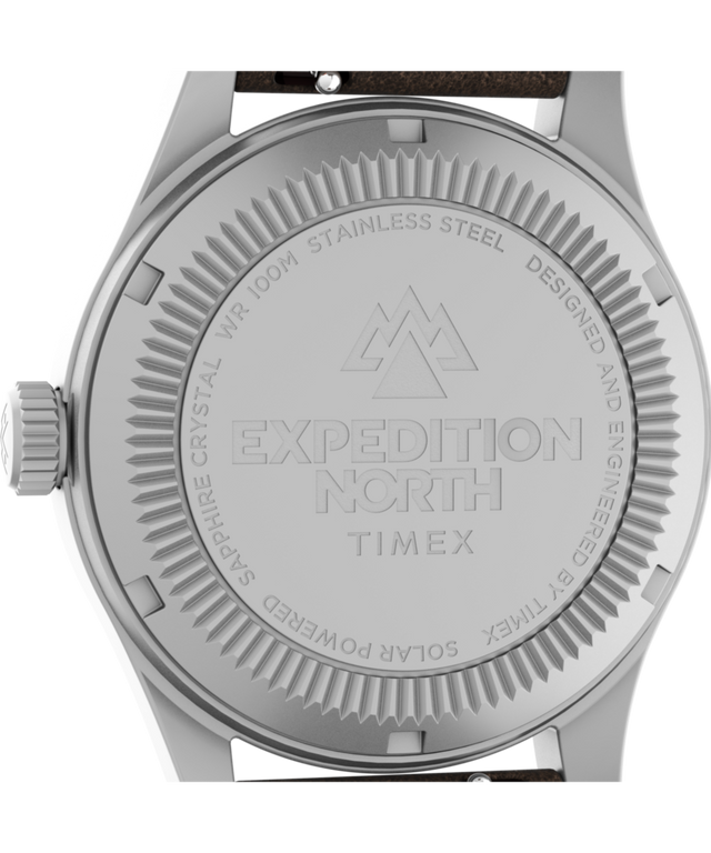 TW2V64200 Expedition Field Solar: imagen del fondo de la caja del reloj con correa de piel ecológica de 36 mm