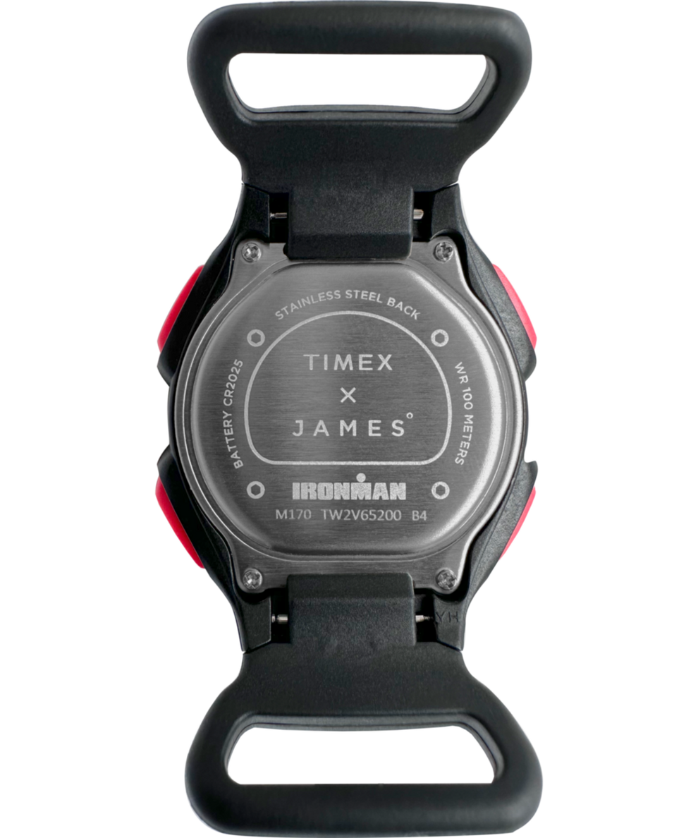 TW2V65200 Timex Ironman x The James Brand 38mm Recycled Fabric Strap Watch Caseback Image