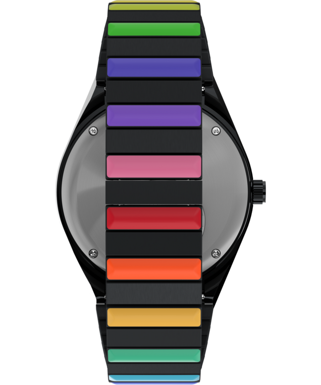 TW2V65900 Q Timex Rainbow 36mm Stainless Steel Expansion Band Watch Strap Image