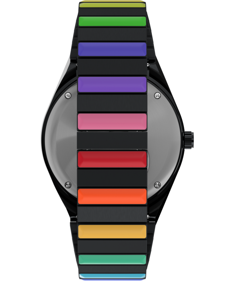 TW2V65900 Q Timex Rainbow 36mm Stainless Steel Expansion Band Watch Strap Image