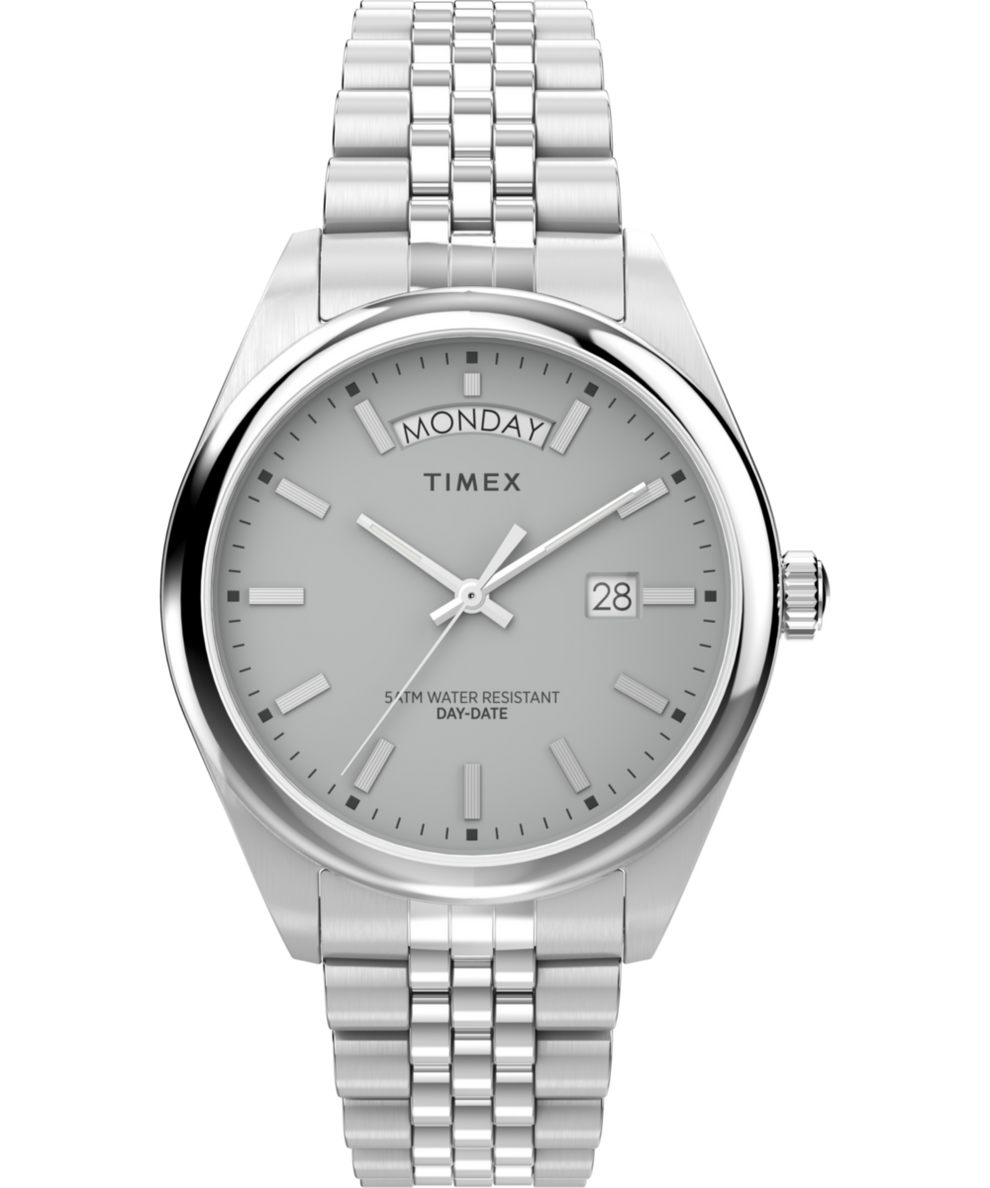 TW2V67900 Timex Legacy Day and Date 41mm Stainless Steel Bracelet Watch Primary Image