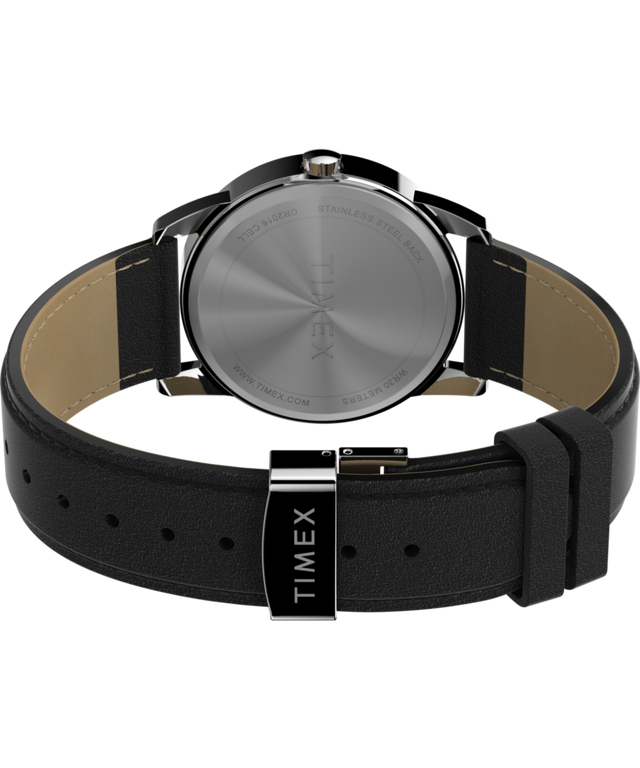 TW2V68800 Easy Reader® 38mm One-Time Adjustable Leather Strap Watch Caseback with Attachment Image