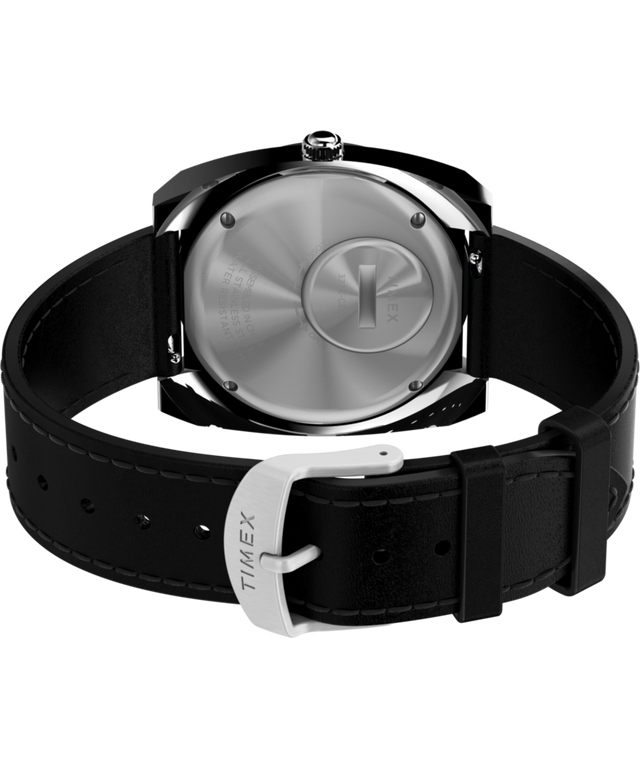 TW2V69500 Timex World Time 1972 Reissue 39mm Leather Strap Watch Caseback with Attachment Image