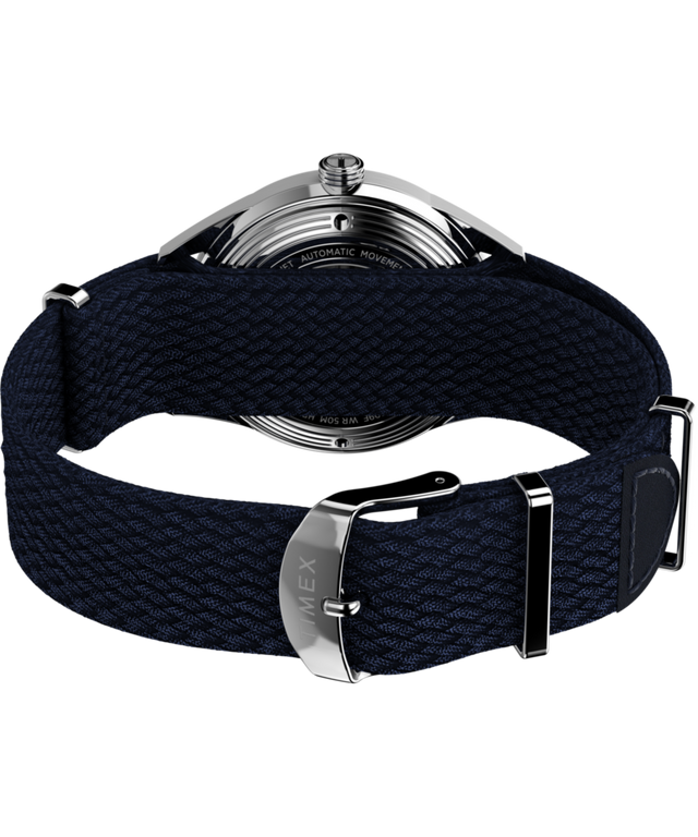 TW2V72300 Marlin® Jet Automatic, reloj de 38 mm con correa de tela: imagen del fondo de la caja con accesorio