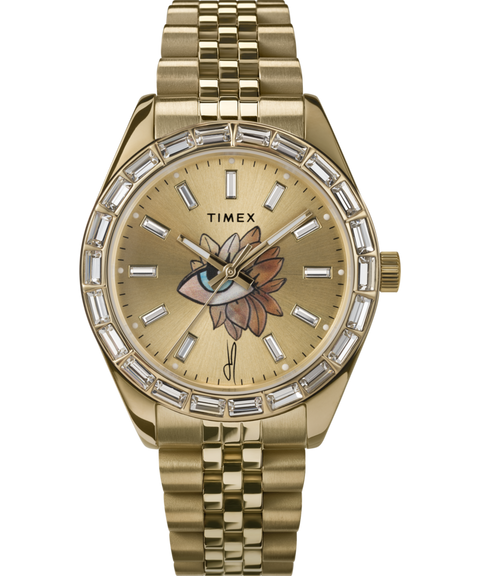 Timex Legacy x Jacquie Aiche Gold Sunray Dial with Tribe Eye 36mm