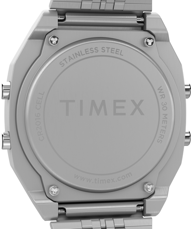 TW2V74200 Timex T80 Steel 36mm Stainless Steel Bracelet Watch Caseback Image