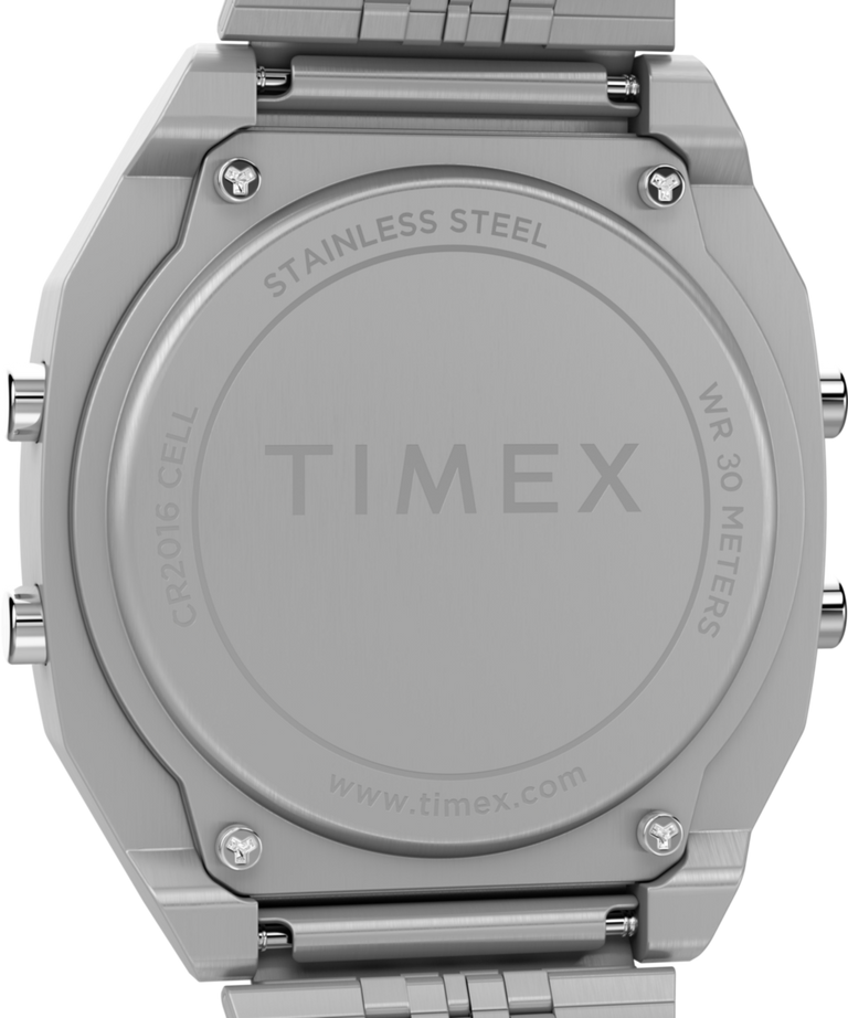 TW2V74200 Timex T80 Steel 36mm Stainless Steel Bracelet Watch Caseback Image
